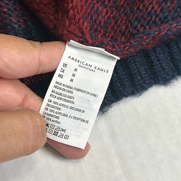 American Eagle Women’s Size Medium Ombre Chunky Knittedd Mock Neck Sweater - Picture 10 of 11